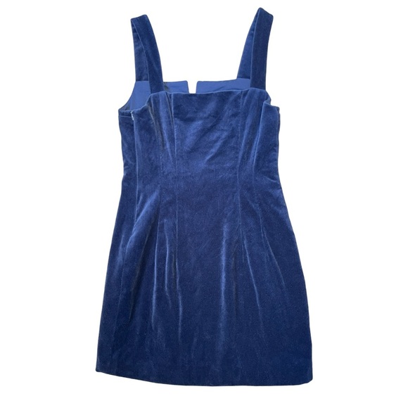 Nina Bauer Collection Vintage Navy Velvet Mini Dress - Girls Size Large - Picture 4 of 9